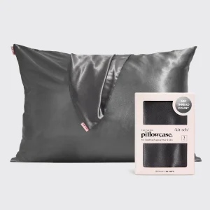 Satin Pillowcase in Charcoal 4 Pack Bundle