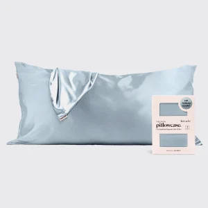 Satin Pillowcase in Haze Blue 2 Pack - King