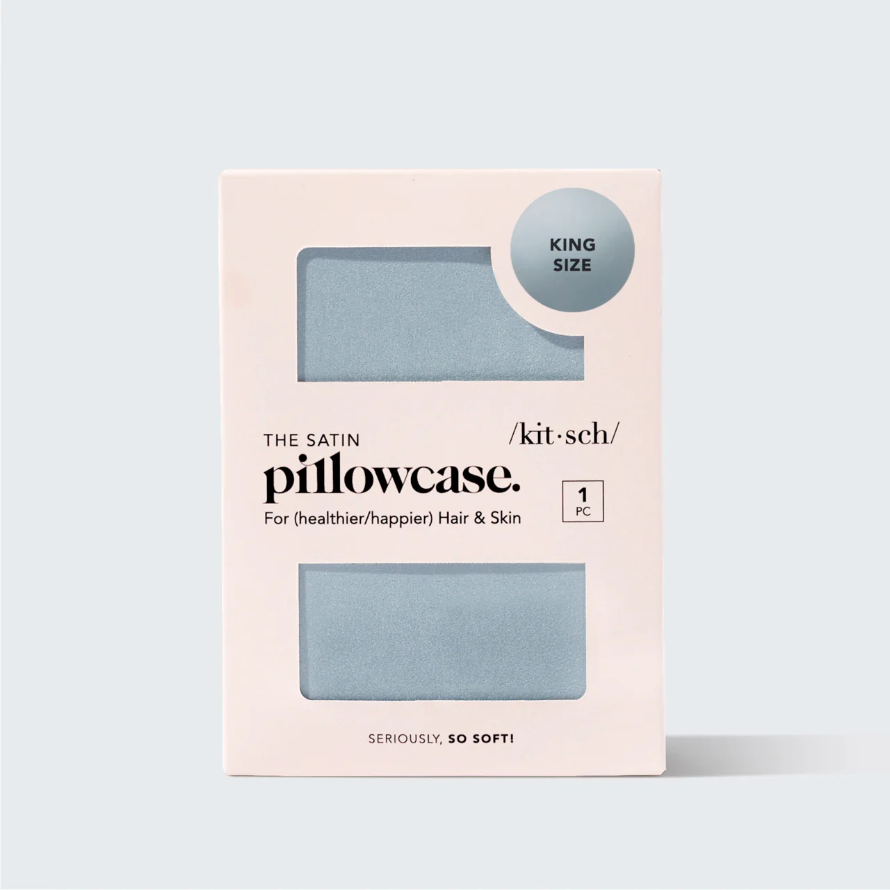 Satin Pillowcase in Haze Blue 2 Pack - King – Image 3