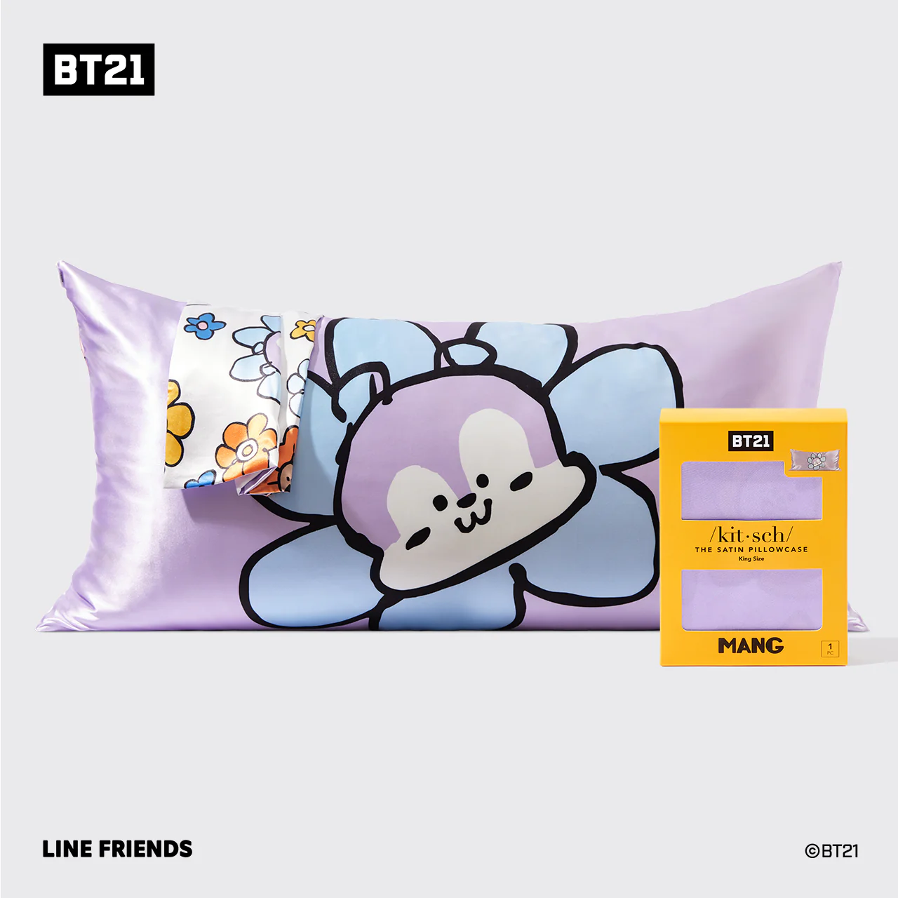 Kitsch x BT21 Satin Pillowcase in MANG - King