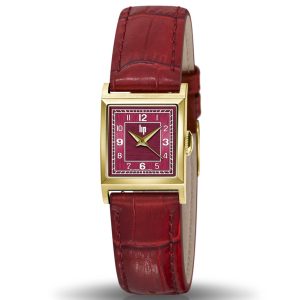 MONTRE LIP CHURCHILL C18 CUIR ROUGE