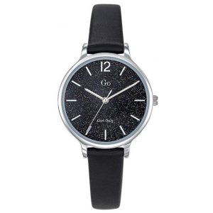 MONTRE GO MADEMOISELLE CUIR NOIR BOITIER GRIS