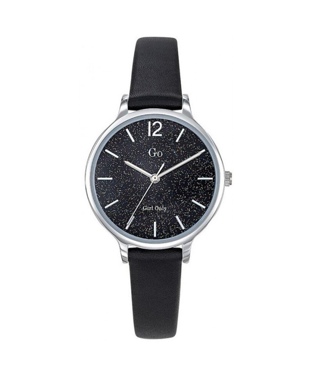 MONTRE GO MADEMOISELLE CUIR NOIR BOITIER GRIS