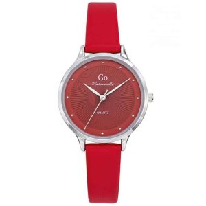 MONTRE GO MADEMOISELLE EN CUIR ROUGE