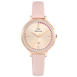 MONTRE GO MADEMOISELLE CUIR ROSE CADRAN ROSE