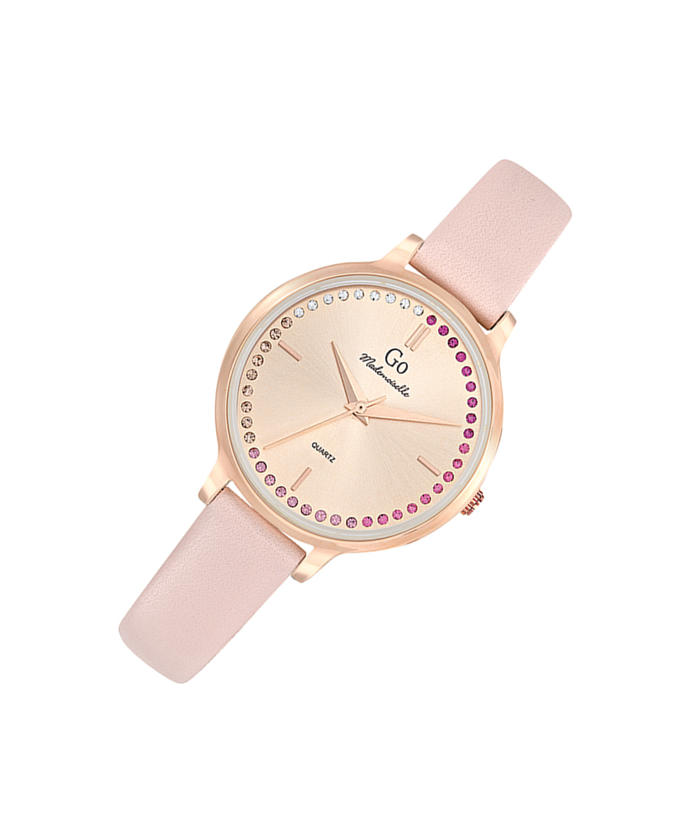 MONTRE GO MADEMOISELLE CUIR ROSE CADRAN ROSE – Image 3