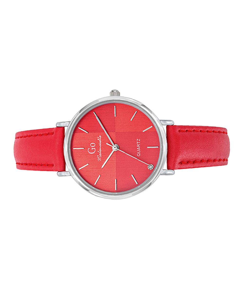 MONTRE GO MADEMOISELLE CUIR ROUGE CADRAN ROUGE – Image 2