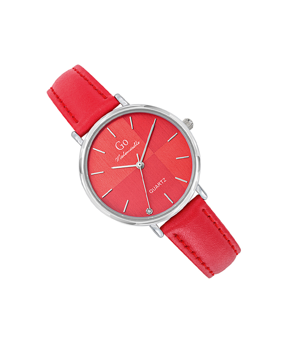 MONTRE GO MADEMOISELLE CUIR ROUGE CADRAN ROUGE – Image 4