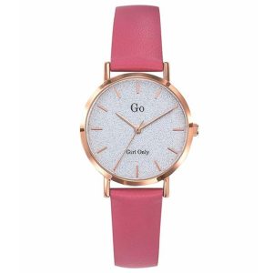 MONTRE GO MADEMOISELLE DORÉ CUIR ROSE