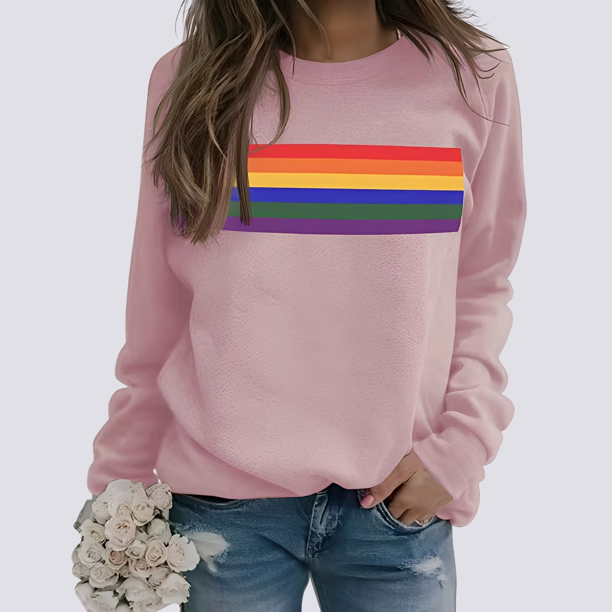 Roseann - Pull chic avec motif coloré pour femmes