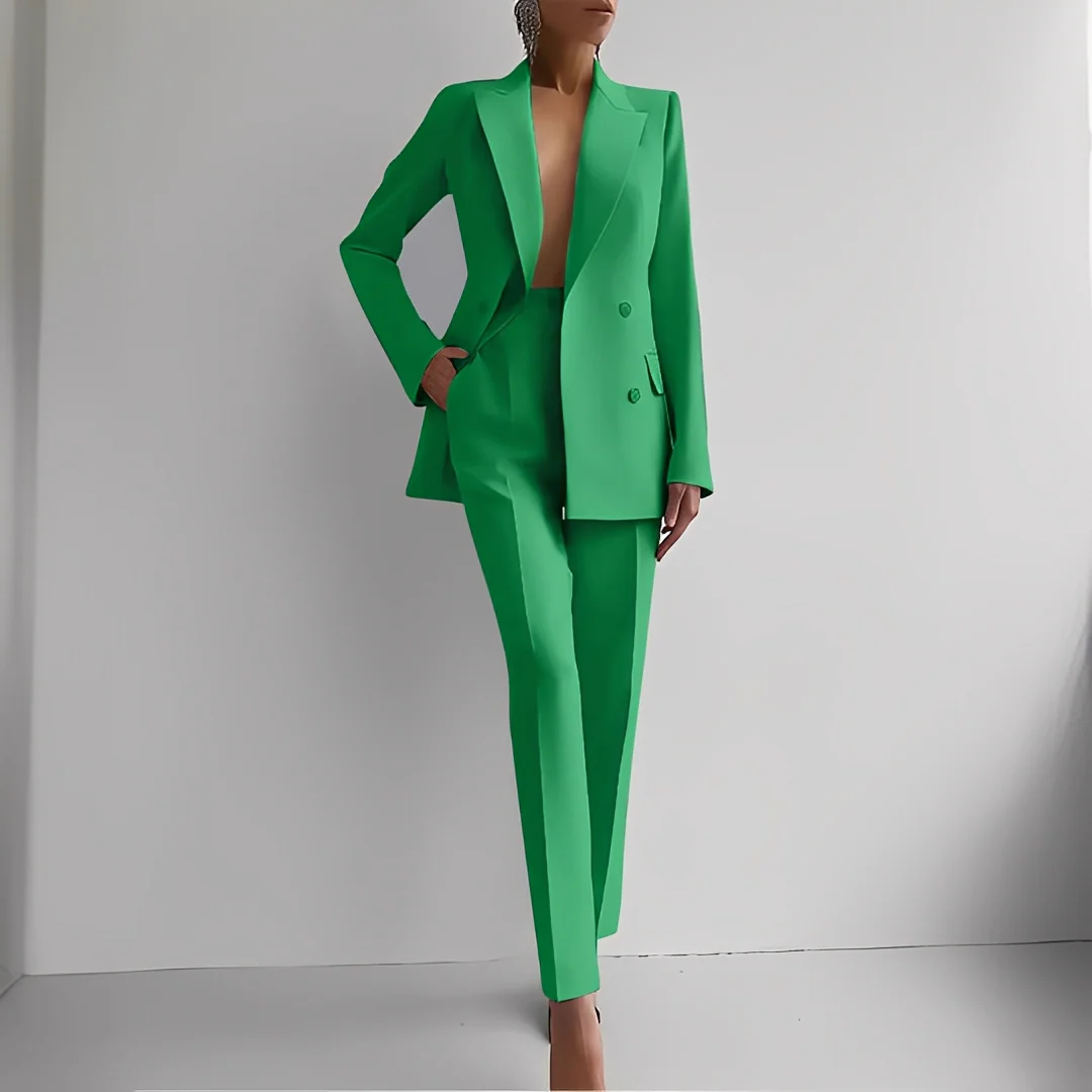 Marguerite - Ensemble costume formel avec blazer long pour femme – Image 6