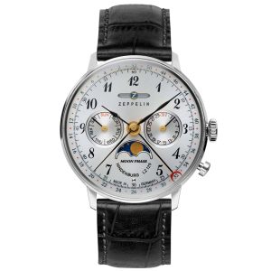 MONTRE ZEPPELIN LZ 129 HINDENBURG MOONPHASE FEMME NOIR