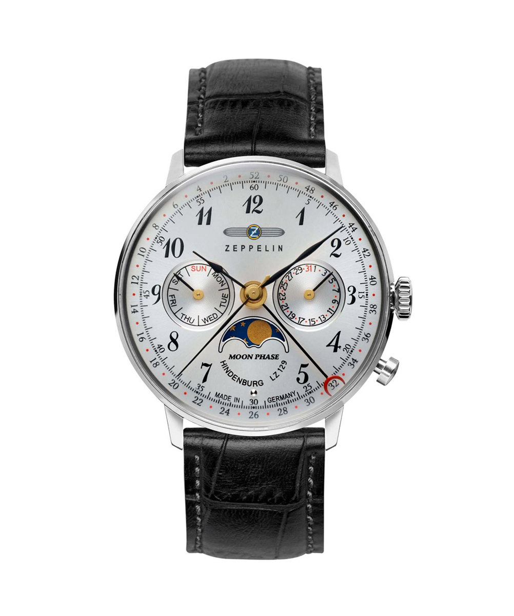 MONTRE ZEPPELIN LZ 129 HINDENBURG MOONPHASE FEMME NOIR