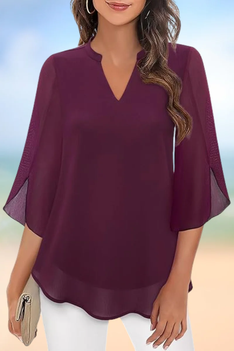 Celeste - Blouse gracieuse avec manches ouvertes – Image 5