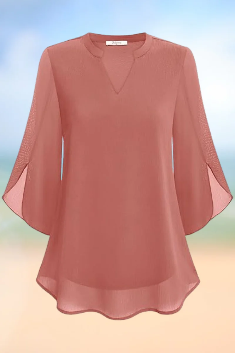 Celeste - Blouse gracieuse avec manches ouvertes – Image 9