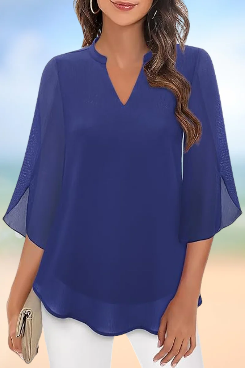 Celeste - Blouse gracieuse avec manches ouvertes – Image 4