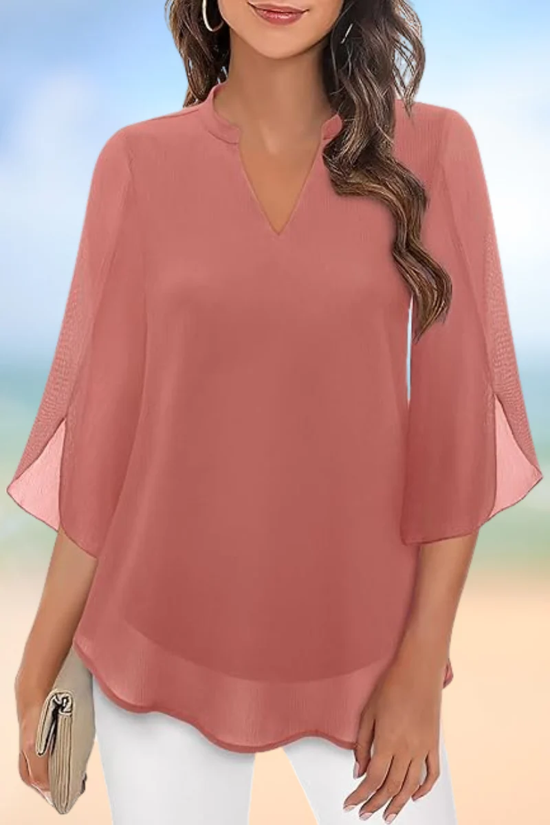 Celeste - Blouse gracieuse avec manches ouvertes – Image 6