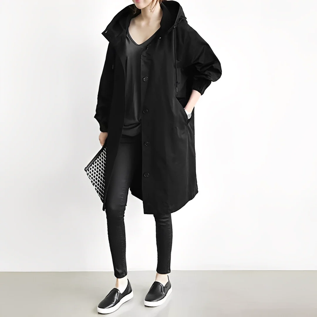 Kyla - Trench-coat confortable à capuche pour femmes – Image 8