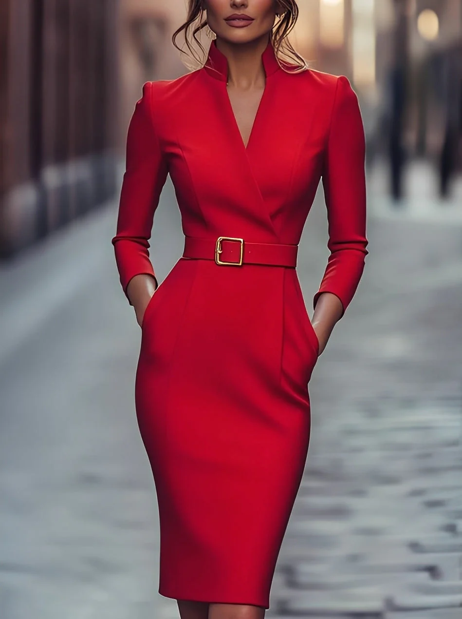 Raine - Robe longue chic et cintrée pour femmes – Image 2