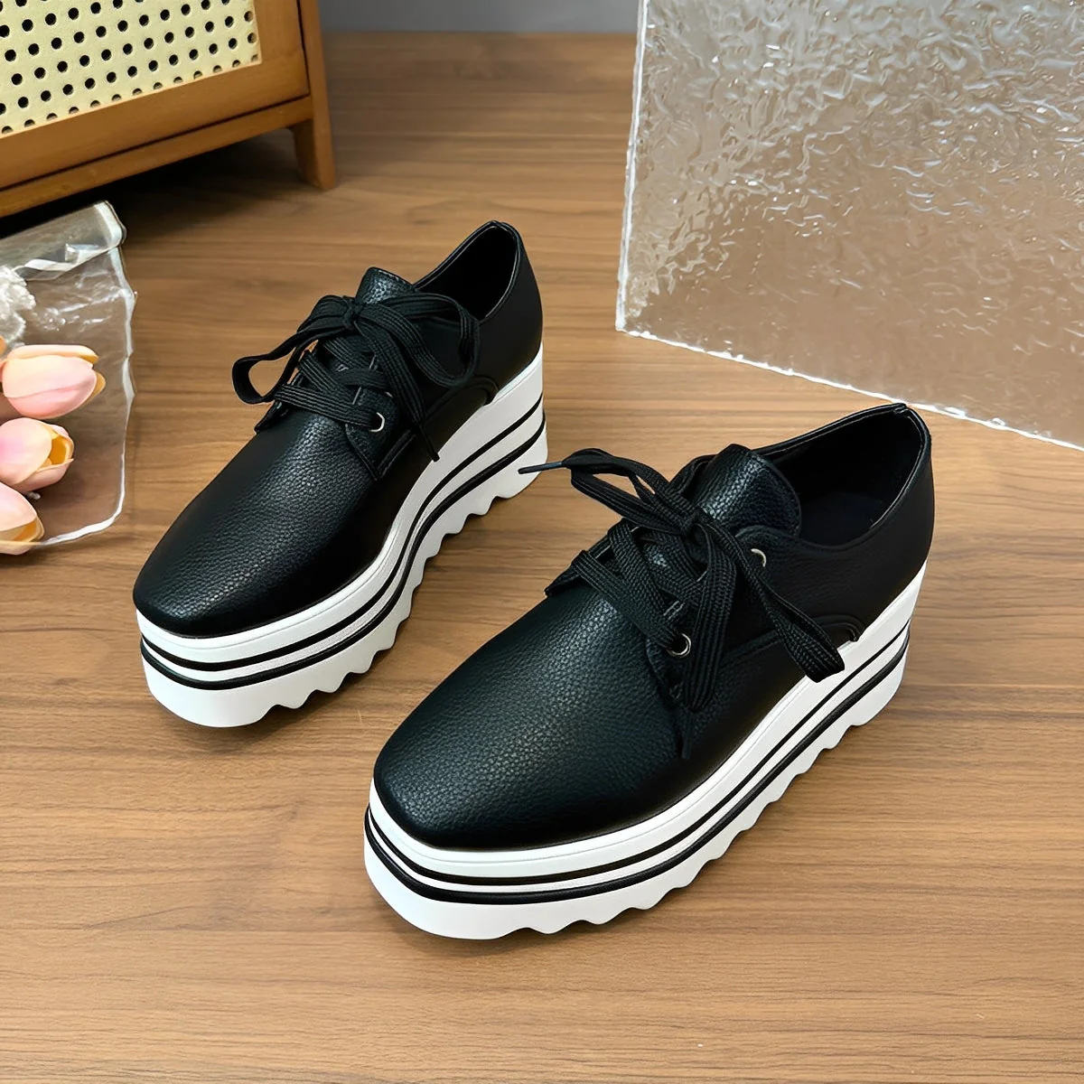 Joanne - Tennis à plateforme tendance avec semelle épaisse pour femmes – Image 6