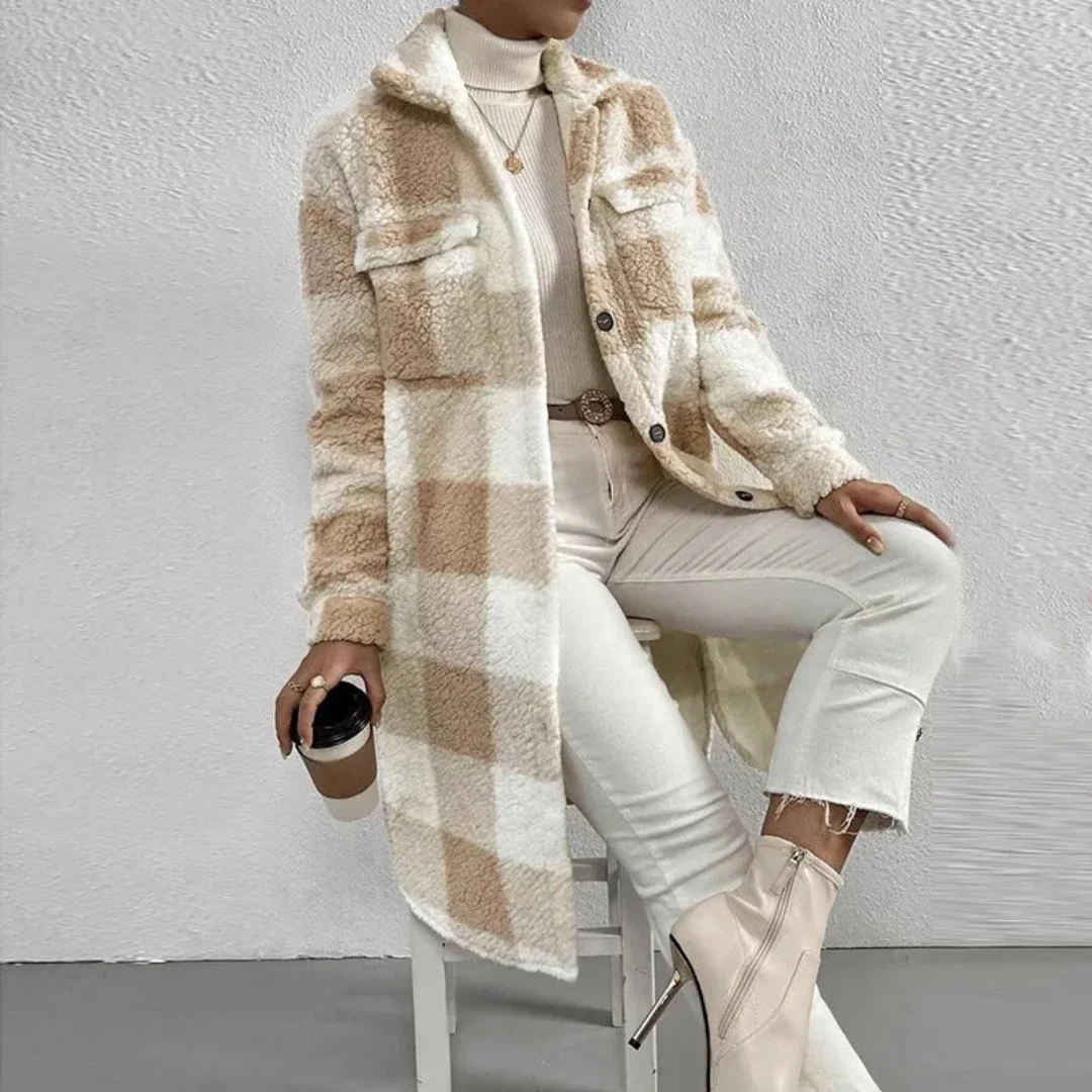 Manteau Tendance Pour Femme | À Carreaux – Image 7