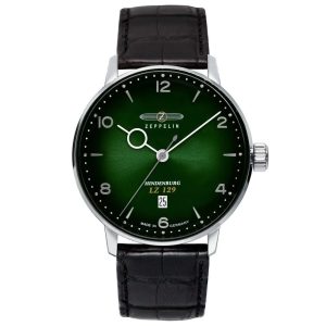 MONTRE ZEPPELIN LZ 129 HINDENBURG HOMME CUIR NOIR