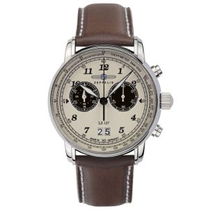 MONTRE ZEPPELIN LZ127 GRAF ZEPPELIN HOMME CUIR MARRON