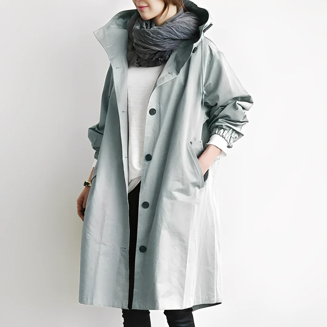 Kyla - Trench-coat confortable à capuche pour femmes – Image 2