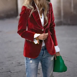 Lyliane - Veste décontractée classique boutonnée pour femmes