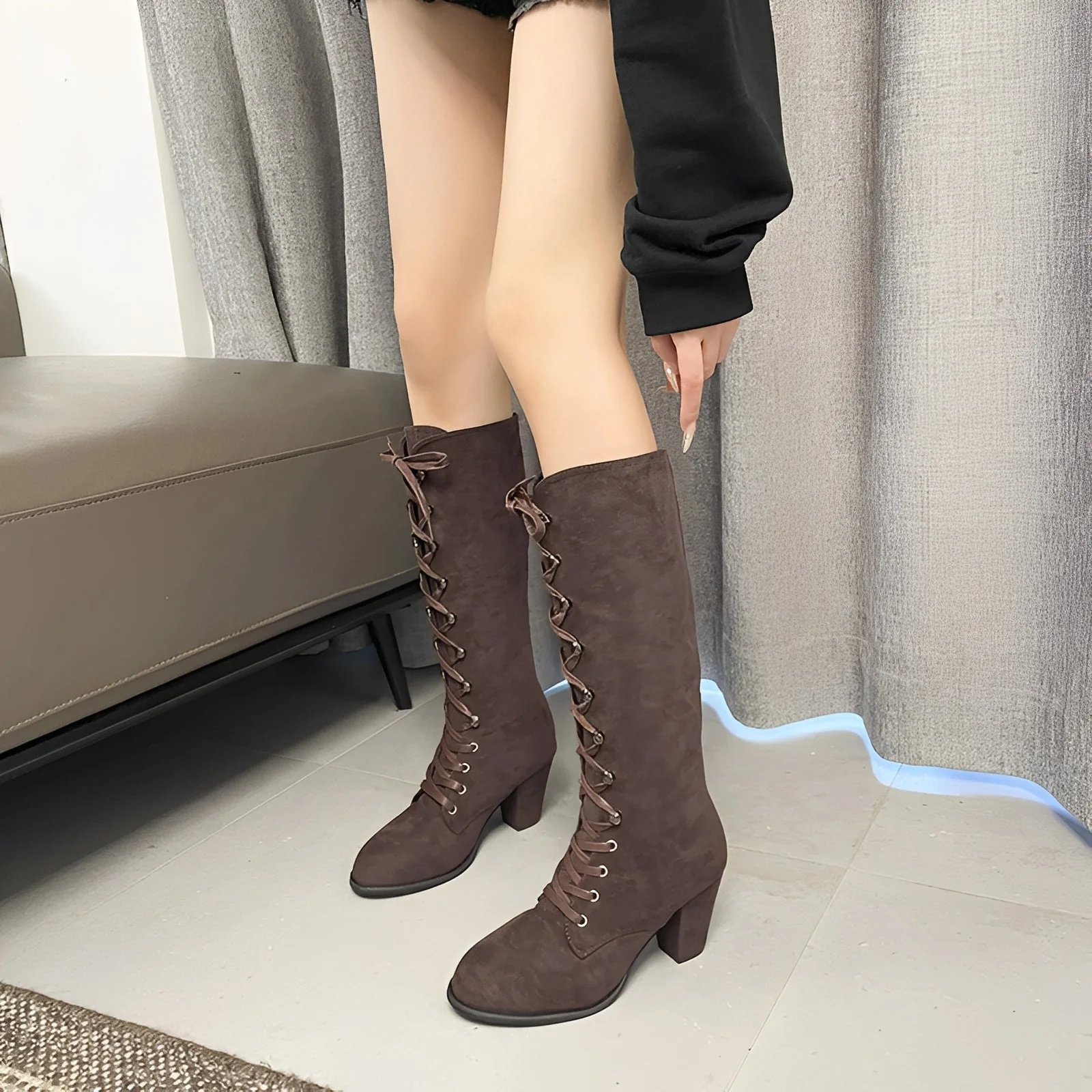 Bonnie - Bottes cavalières élégantes jusqu'aux genoux pour femmes – Image 3