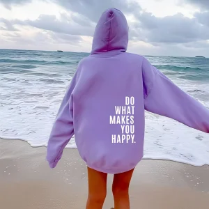 Adrienne - Sweat à capuche élégant avec inscription pour femmes