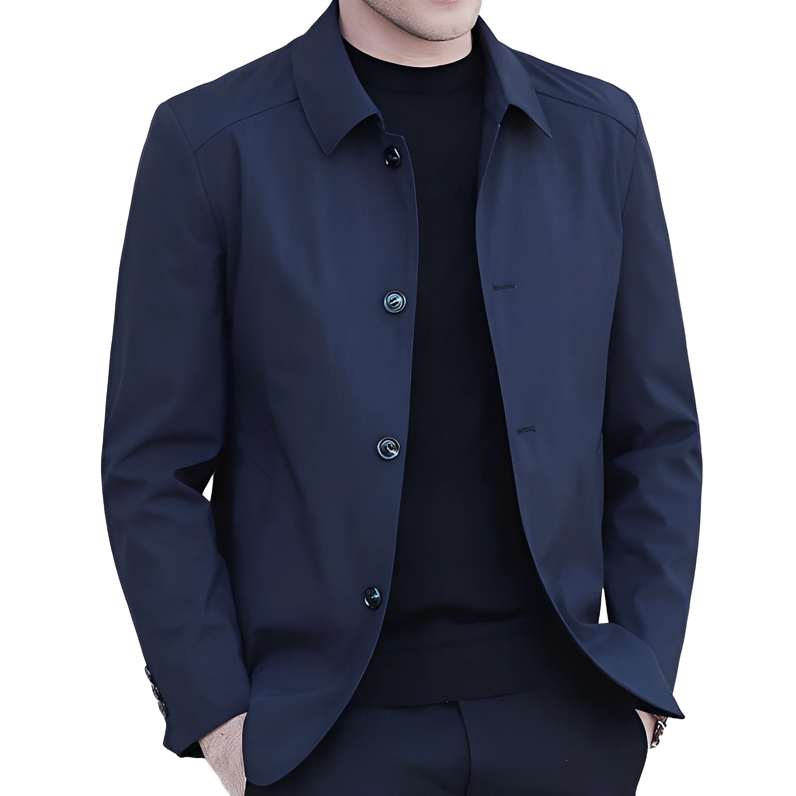 Jarred - Blouson contemporain pour hommes avec boutons et poches – Image 2