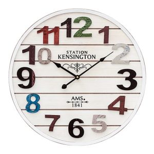 AMS PENDULE EN BOIS BLANC ANTIQUE 9538