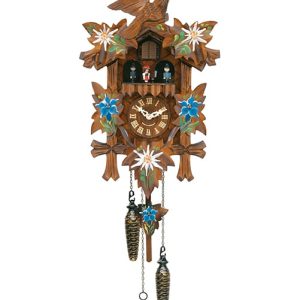 COUCOU À QUARTZ FLEURS BLEUES A37Q