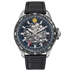 MONTRE PATROUILLE DE FRANCE ATHOS 5 NOIR CUIR NOIR