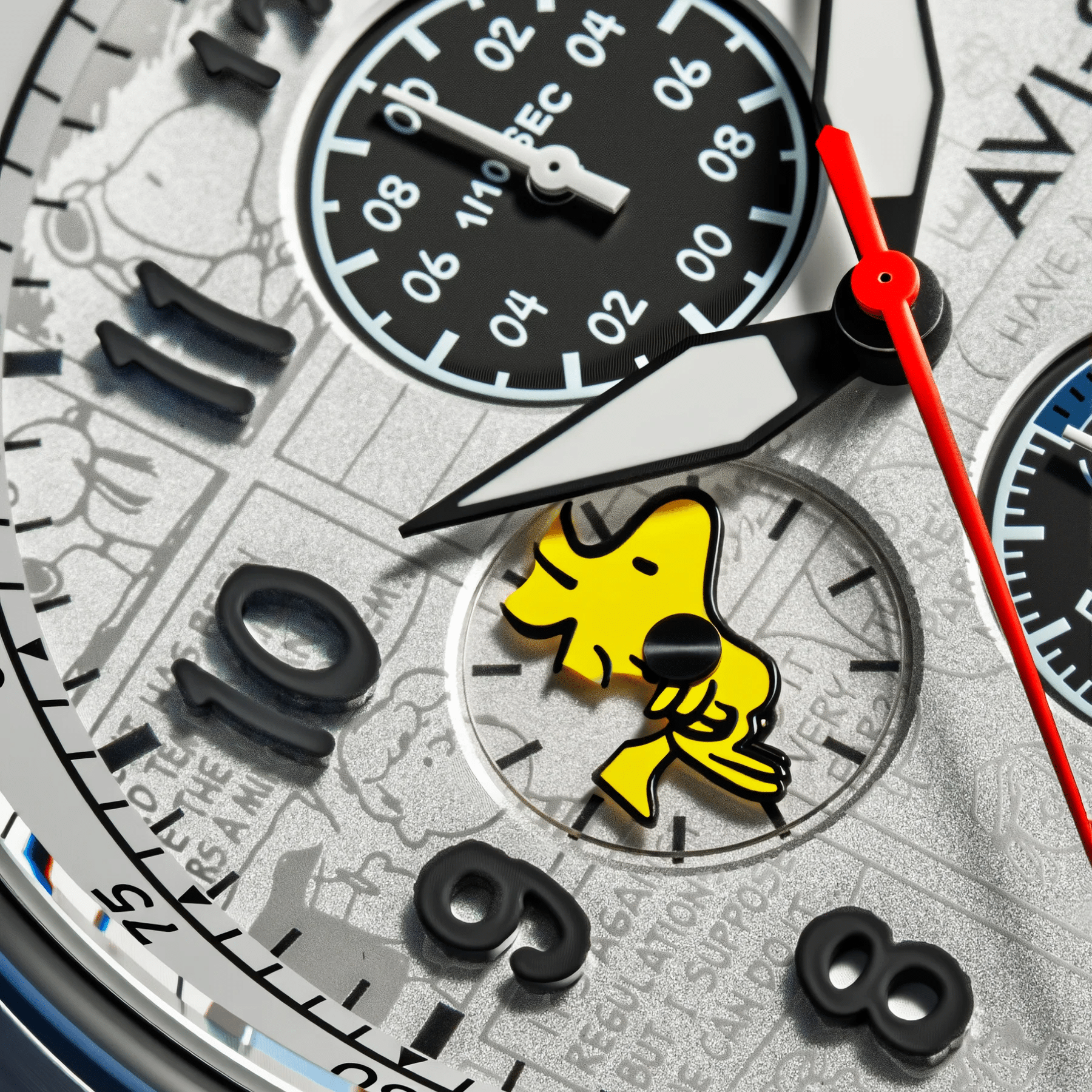 MONTRE AVI-8 PEANUTS SNOOPY FLYING ACE EDITION LIMITEE BLANC – Image 2