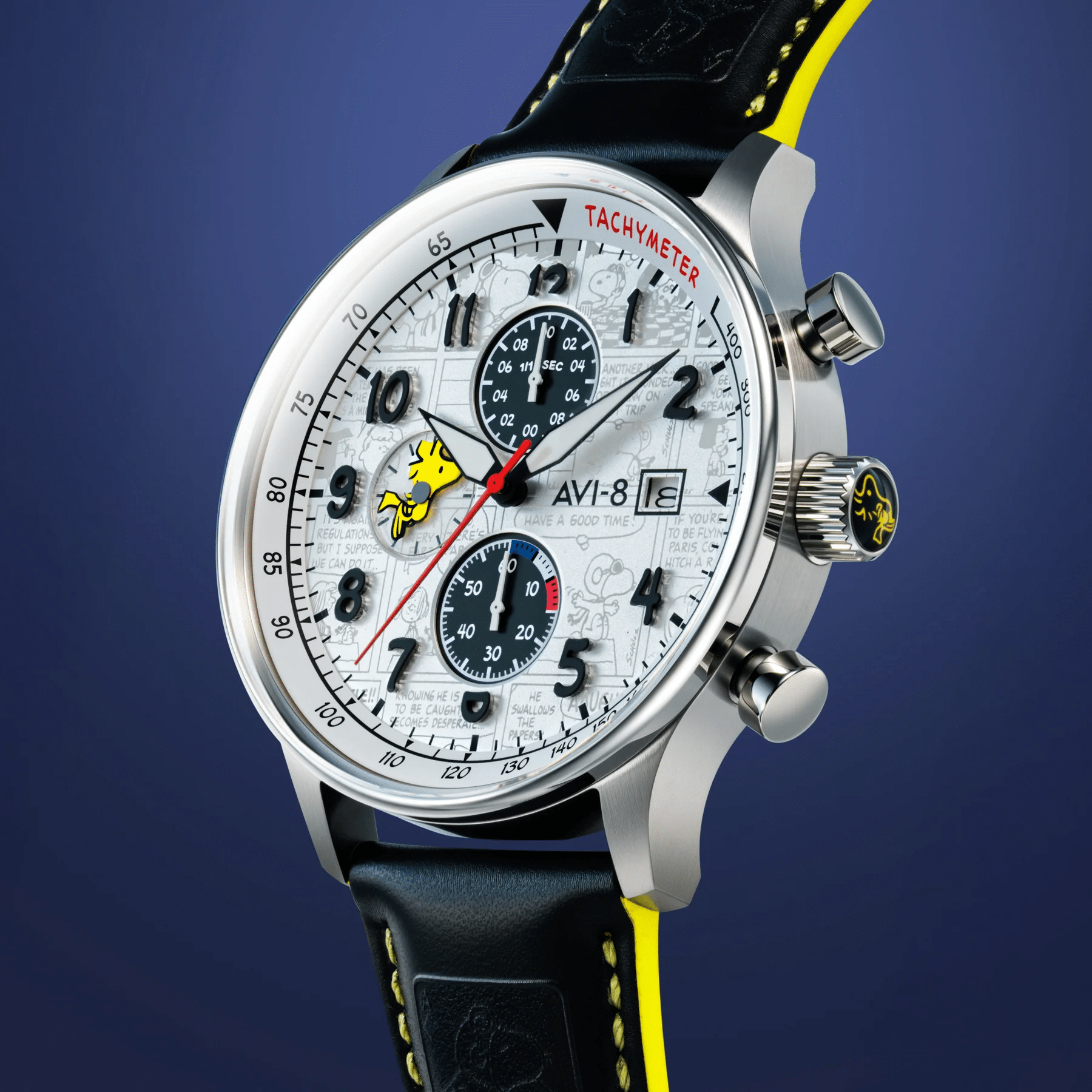 MONTRE AVI-8 PEANUTS SNOOPY FLYING ACE EDITION LIMITEE BLANC – Image 5
