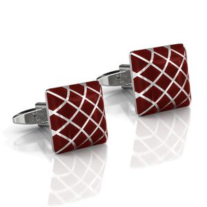 BOUTON DE MANCHETTE ROUGE