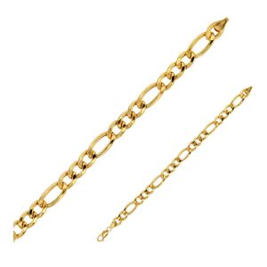 BRACELET ELOAN MAILLE FIGARO TRIPLE EN OR