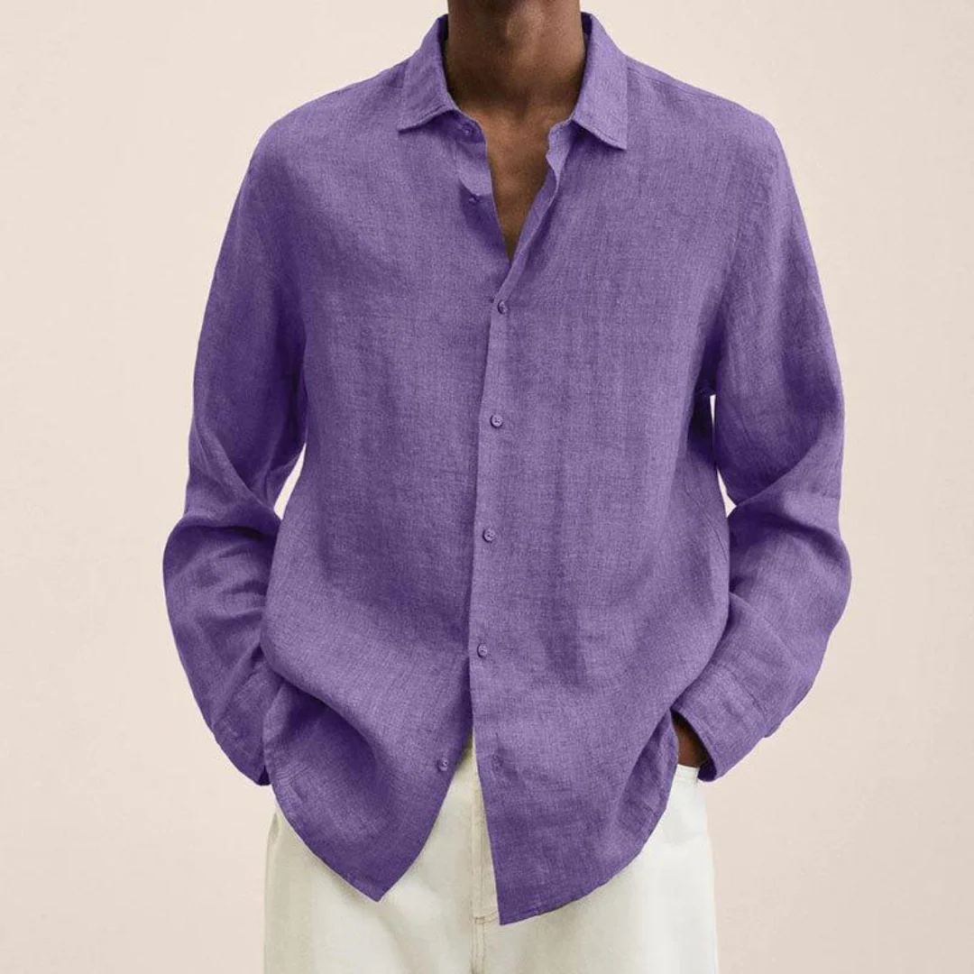 Chemise Coupe Ample Pour Hommes | Manche Longue – Image 2