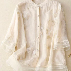 Eloise - Blouse élégante avec broderie raffinée