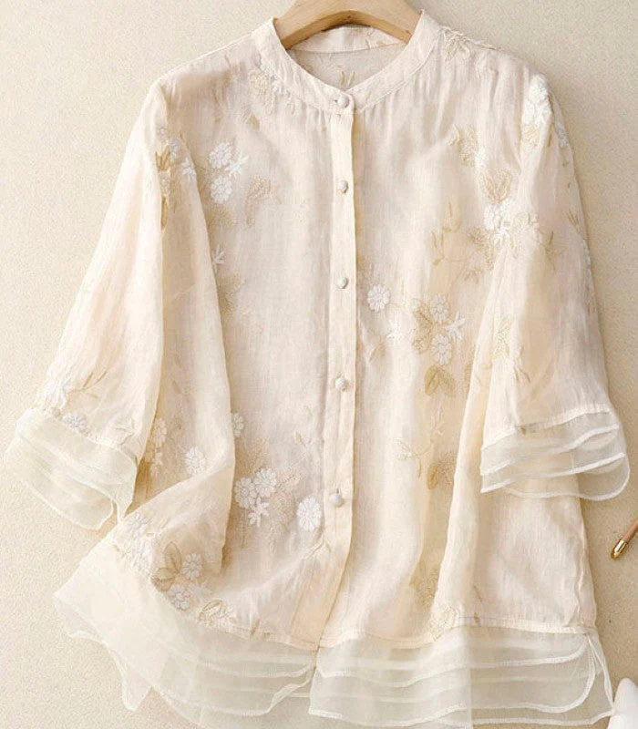 Eloise - Blouse élégante avec broderie raffinée