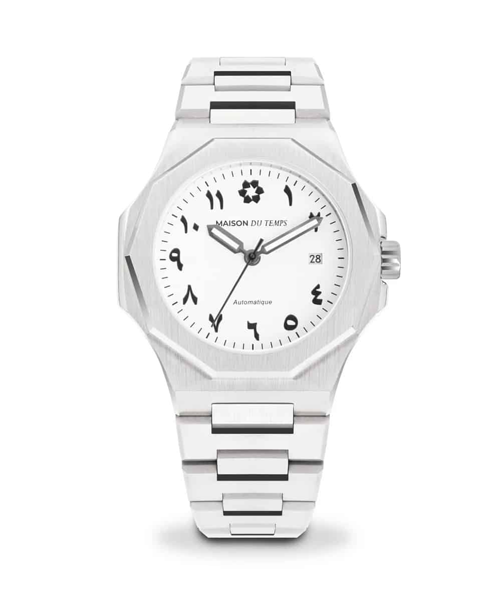 MONTRE MAISON DU TEMPS MTZETA ARABIC BLANC ACIER