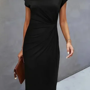 Reilly - Robe midi pour femmes avec détail nœud à l'avant