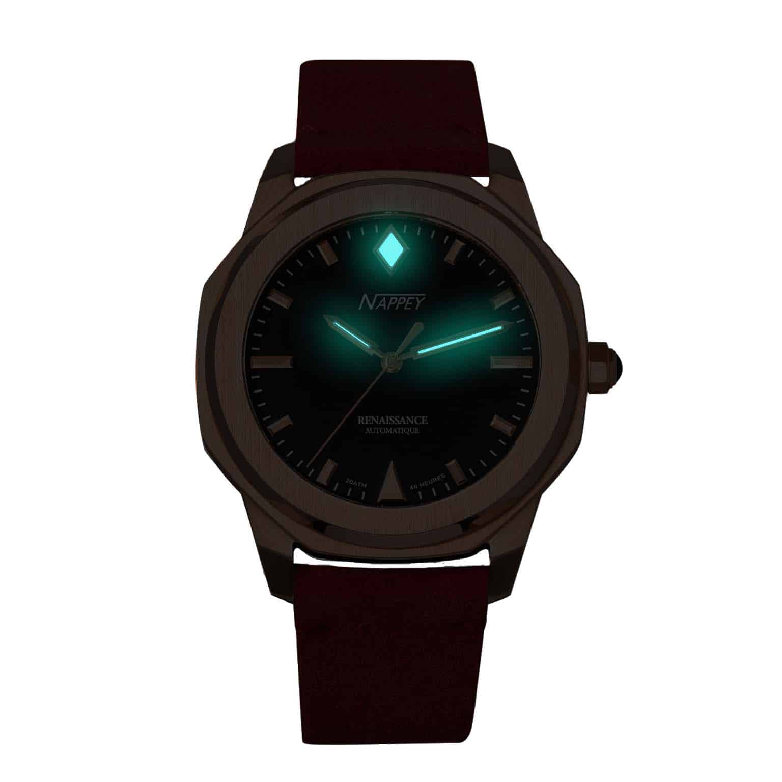 MONTRE NAPPEY RENAISSANCE ROSE GOLD AND BLACK MILANESE – Image 6