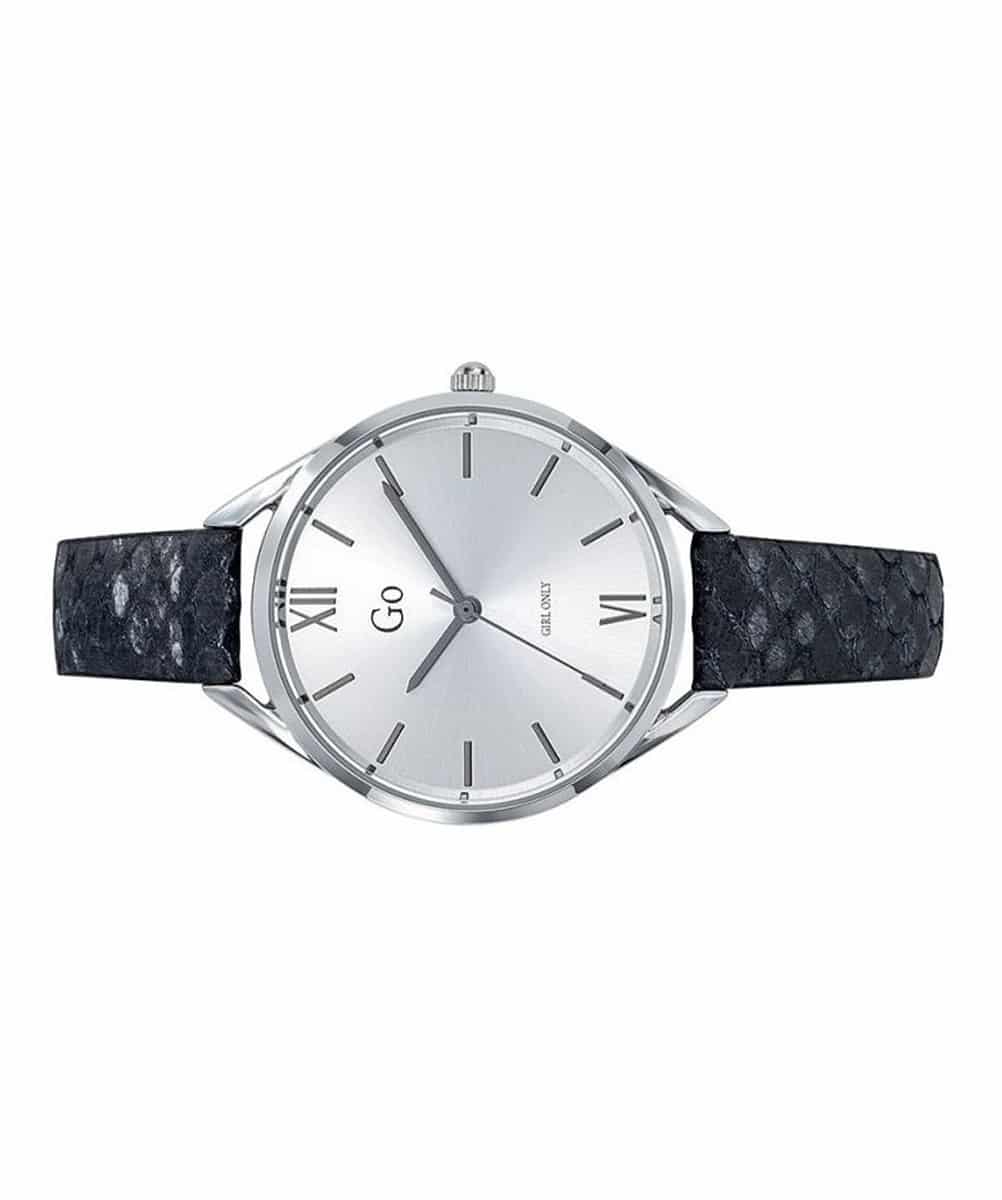 MONTRE GO MADEMOISELLE CUIR PEAU DE SERPENT NOIR – Image 2