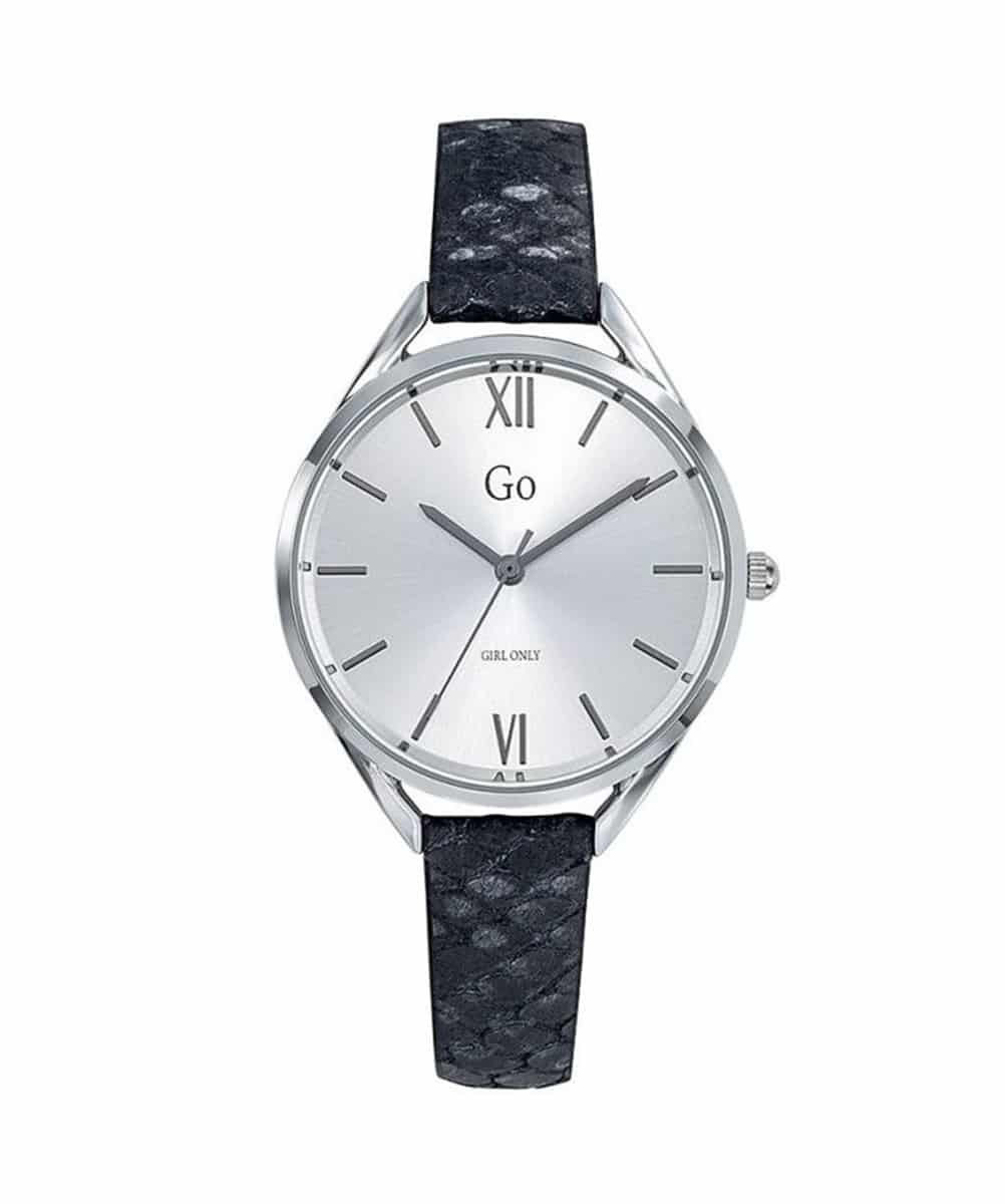 MONTRE GO MADEMOISELLE CUIR PEAU DE SERPENT NOIR