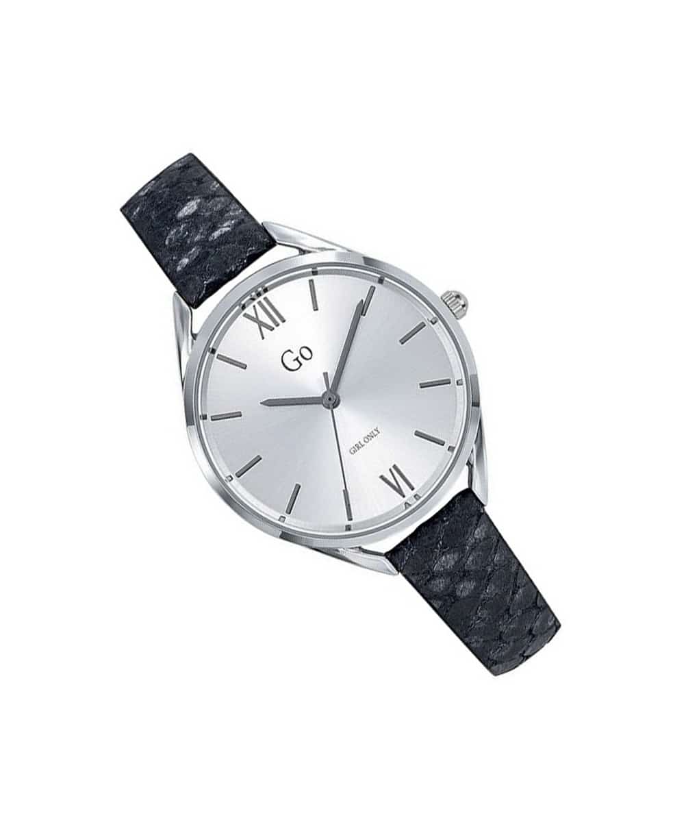 MONTRE GO MADEMOISELLE CUIR PEAU DE SERPENT NOIR – Image 4