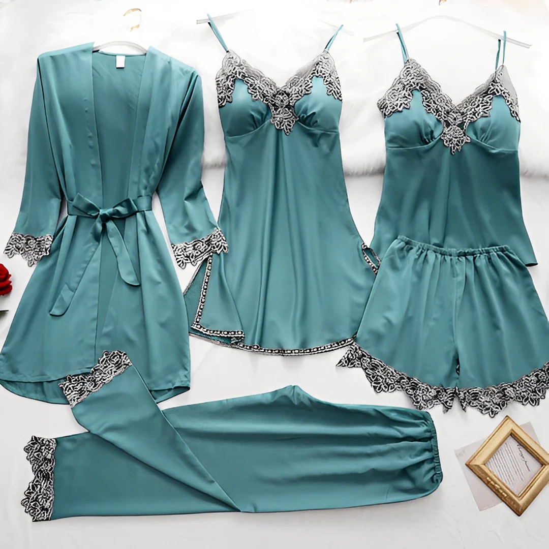 Darafe - Ensemble de nuit cinq pièces élégant pour femmes – Image 5