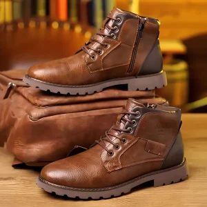 Dylam - Bottes en cuir décontractées pour hommes